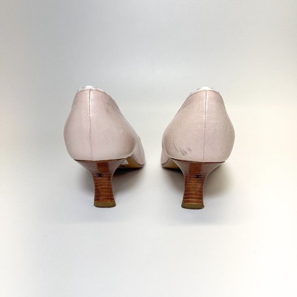 Chanel Vintage Pink Pointy Toe Heels - Size US 6.5/EU 37.5 - Picture 4 of 4